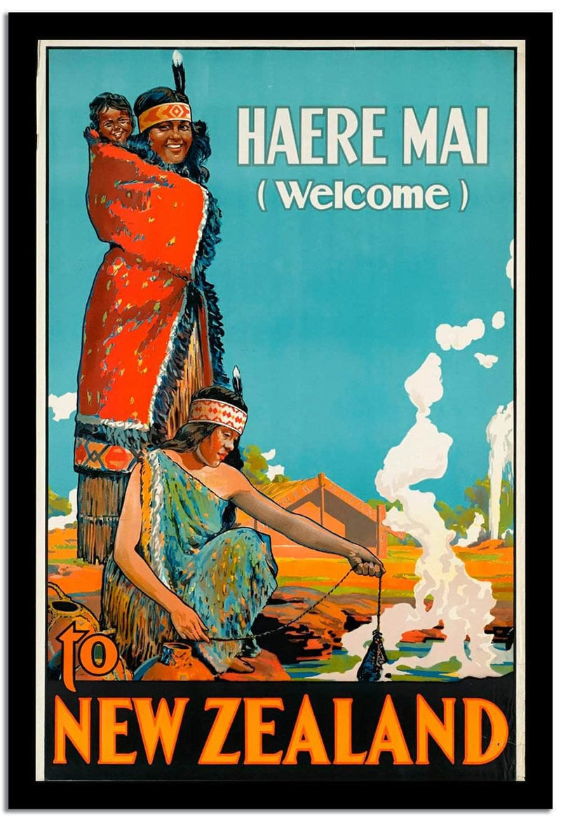 New Zealand  Vintage Poster Fine Art Print