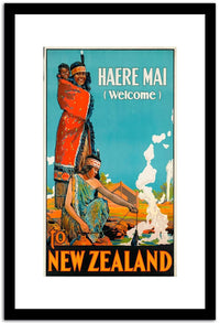 New Zealand  Vintage Poster Fine Art Print