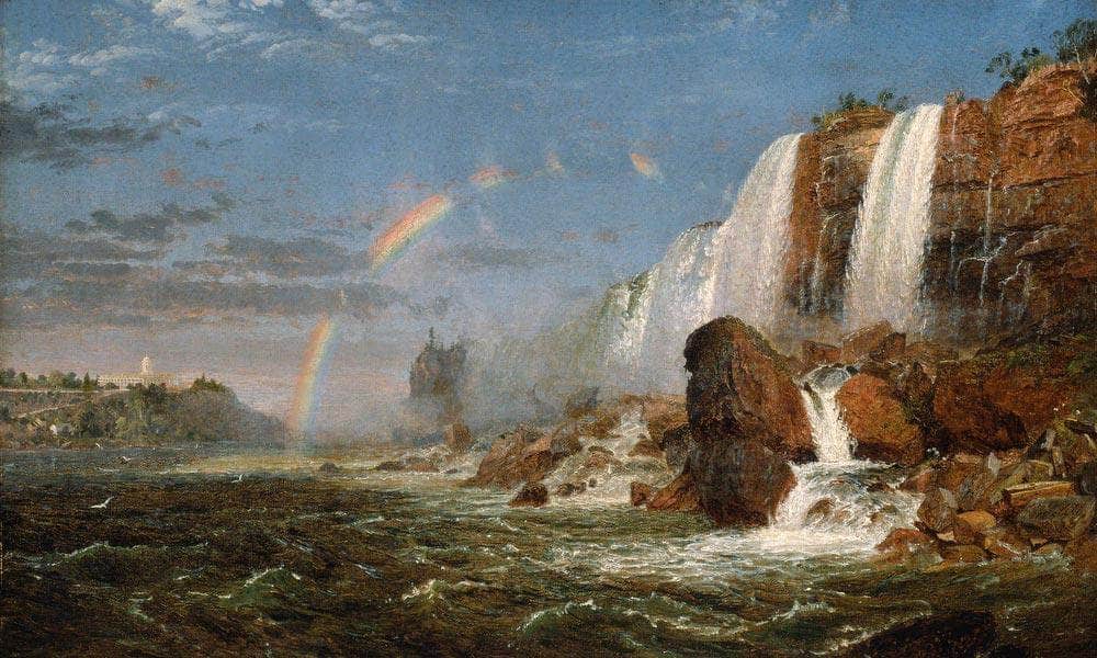 Niagara Falls From The Foot Of Goat Island By Cropsey Jasper Francis Fine Art Print