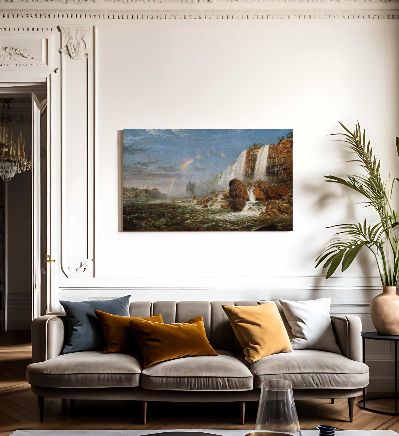 Niagara Falls From The Foot Of Goat Island By Cropsey Jasper Francis Fine Art Print