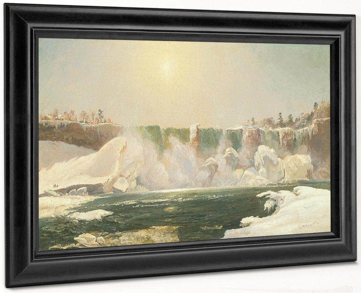 Niagara Falls In Winter By Cropsey Jasper Francis Fine Art Print
