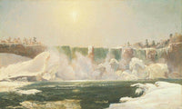 Niagara Falls In Winter By Cropsey Jasper Francis Fine Art Print