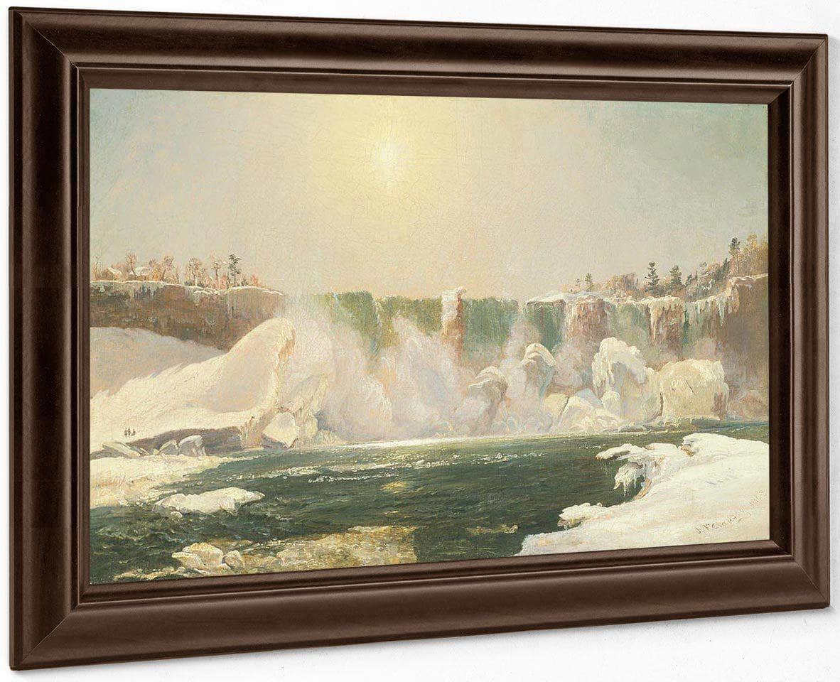 Niagara Falls In Winter By Cropsey Jasper Francis Fine Art Print