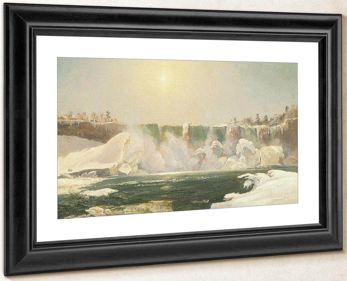Niagara Falls In Winter By Cropsey Jasper Francis Fine Art Print