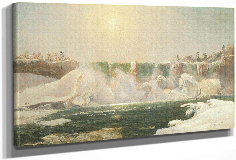 Niagara Falls In Winter By Cropsey Jasper Francis Fine Art Print