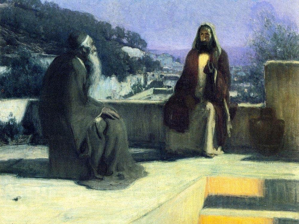 Nicodemus Visiting Jesus By Henry Ossawa Tanner Fine Art Print