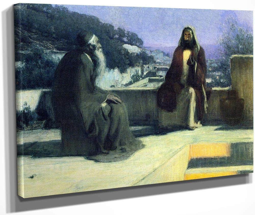 Nicodemus Visiting Jesus By Henry Ossawa Tanner Fine Art Print
