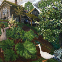 Night Light, Rhubarb, Goose And Bird Cherry Tree By Nicolai Astrup Fine Art Print