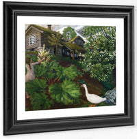 Night Light, Rhubarb, Goose And Bird Cherry Tree By Nicolai Astrup Fine Art Print