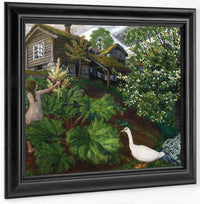 Night Light, Rhubarb, Goose And Bird Cherry Tree By Nicolai Astrup Fine Art Print