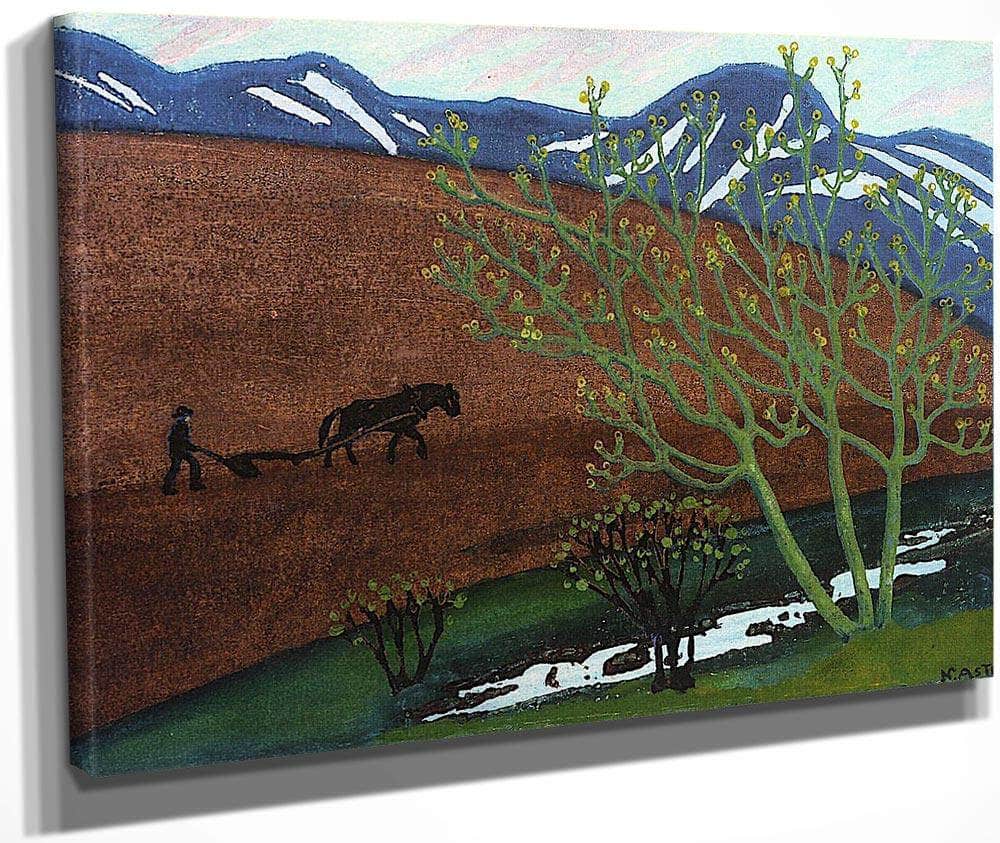 Night Ploughing 1 By Nicolai Astrup Fine Art Print