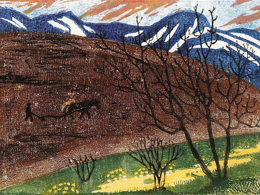 Night Ploughing 2 By Nicolai Astrup Fine Art Print