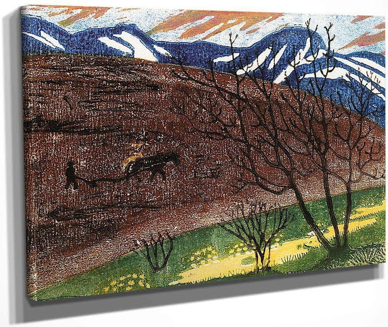 Night Ploughing 2 By Nicolai Astrup Fine Art Print