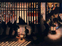 Night Scene In The Yoshiwara 1850 By Katsushika Oi Fine Art Print