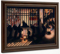 Night Scene In The Yoshiwara 1850 By Katsushika Oi Fine Art Print