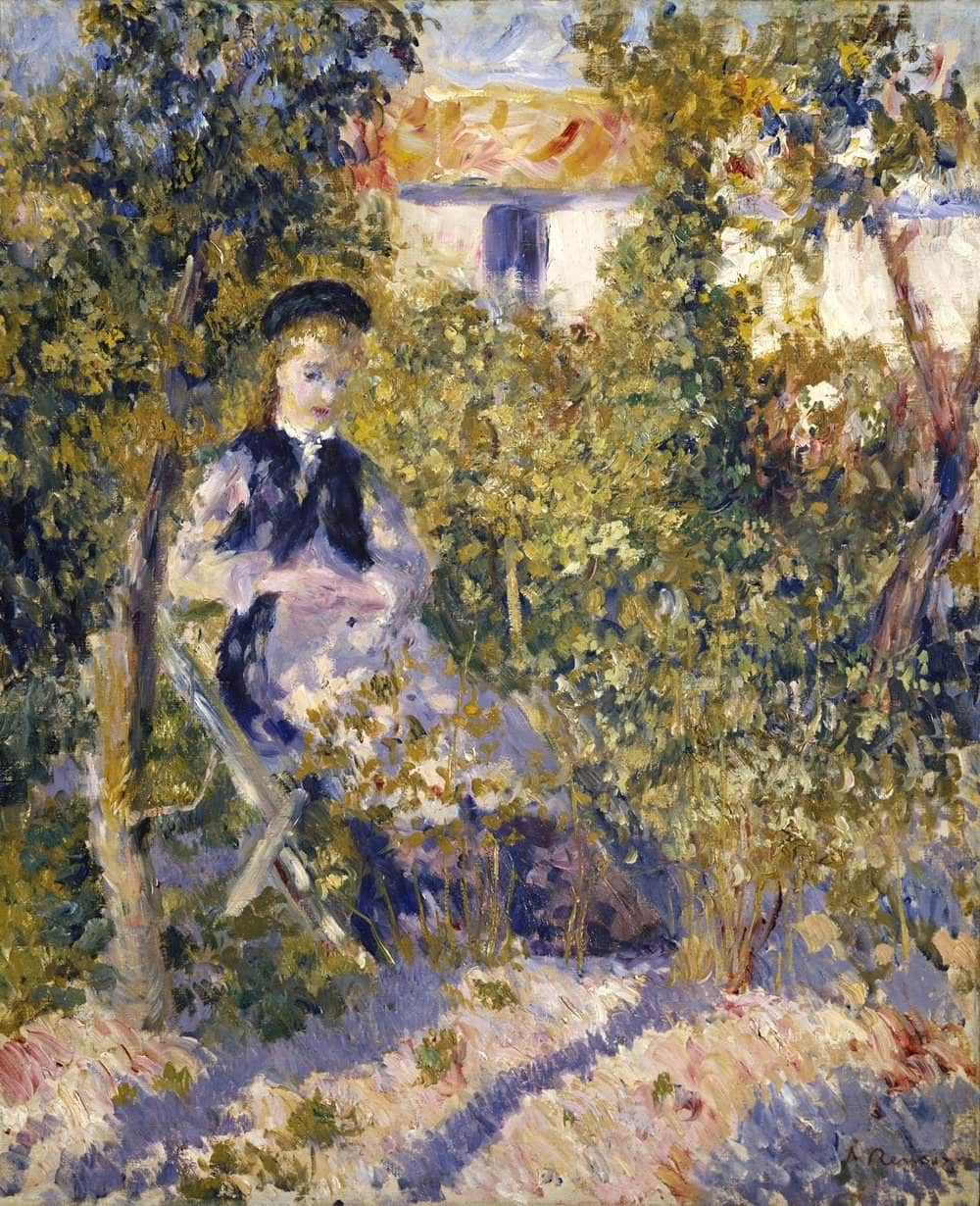 Nini In The Garden Nini Lopez Painting Auguste Renoir Canvas Art Fine Art Print