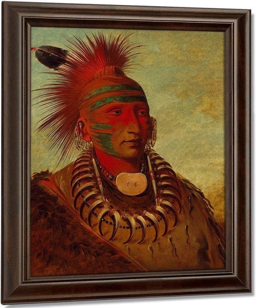 No Ho Mun Ya, One Who Gives No Attention' By George Catlin Fine Art Print