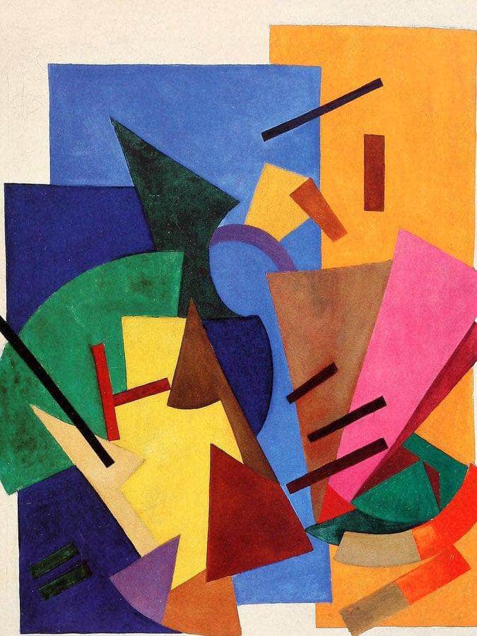 Non Objective Composition Flight Of An Airplane 1916 By Olga Rozanova Fine Art Print