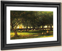 Noon In The Orchard By Worthington Whittredge Fine Art Print