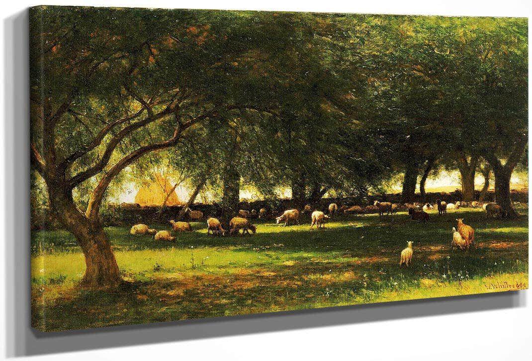 Noon In The Orchard By Worthington Whittredge Fine Art Print