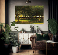 Noon In The Orchard By Worthington Whittredge Fine Art Print