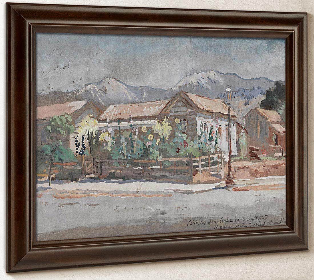 North Corner Of Santa Barbara And Carillo Streets By Colin Campbell Cooper Fine Art Print