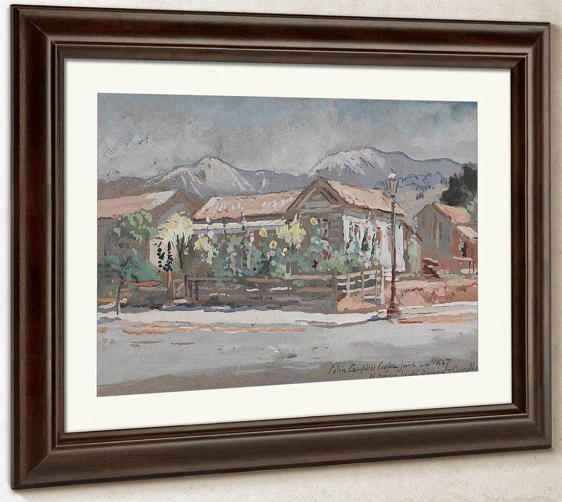 North Corner Of Santa Barbara And Carillo Streets By Colin Campbell Cooper Fine Art Print
