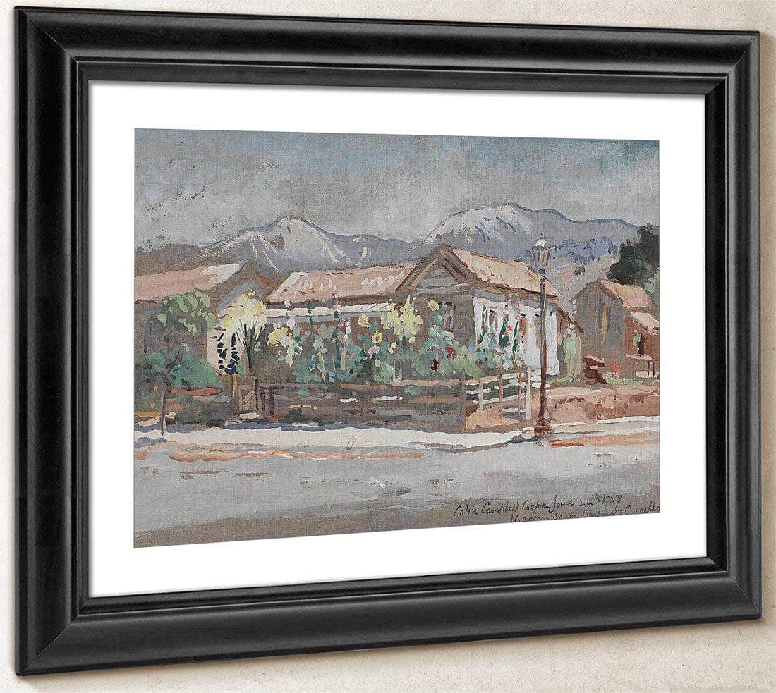 North Corner Of Santa Barbara And Carillo Streets By Colin Campbell Cooper Fine Art Print