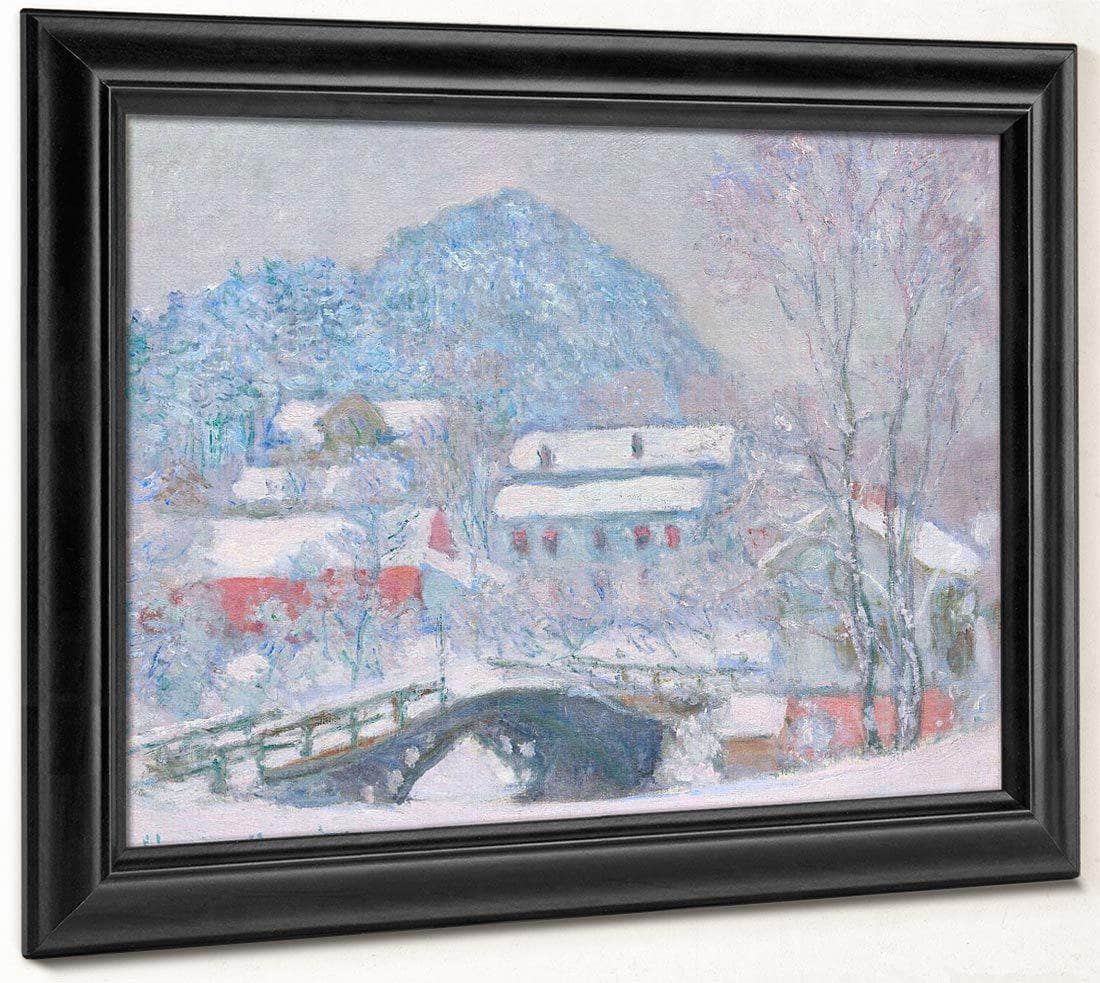 Norway Sandviken Village In The Snow 1895 Oil In Canvas 92 5 X 73 4 Cm Art Institute Of Chicago By Claude Monet Fine Art Print