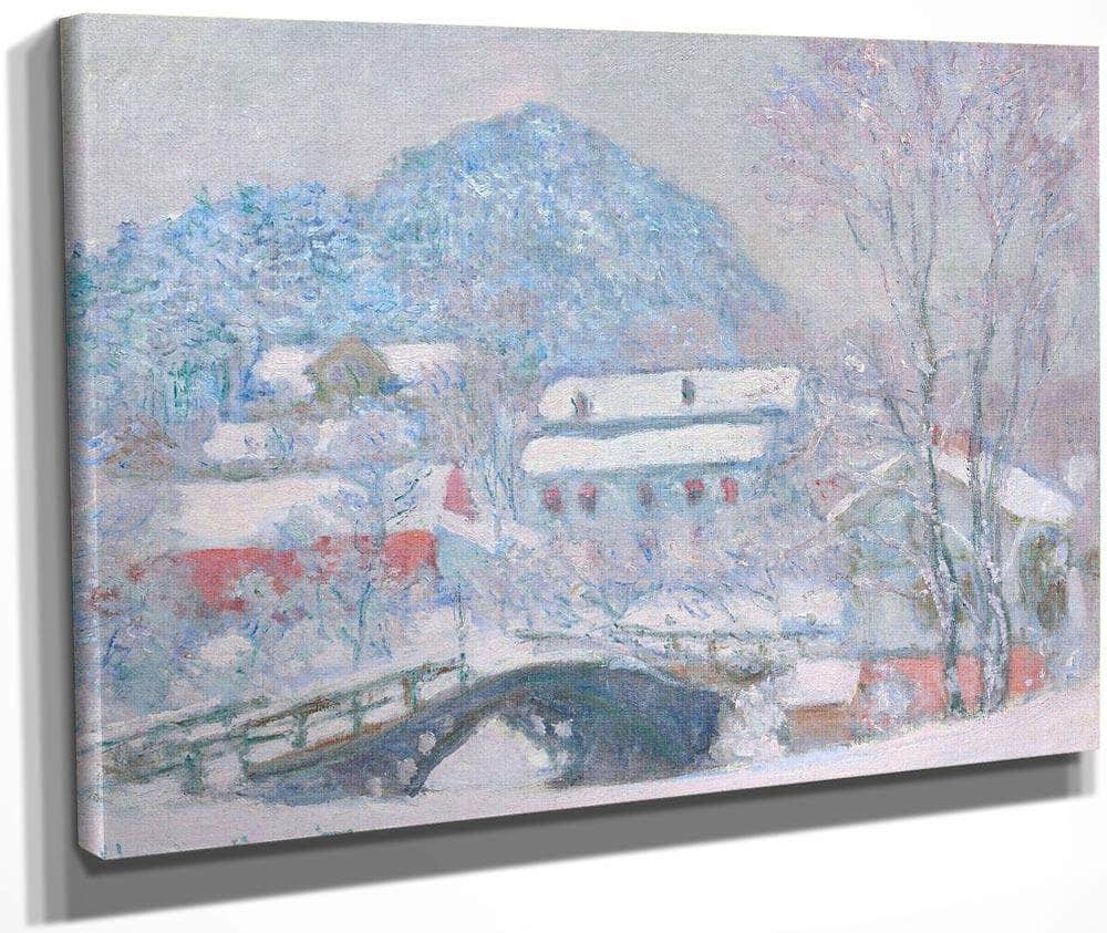 Norway Sandviken Village In The Snow 1895 Oil In Canvas 92 5 X 73 4 Cm Art Institute Of Chicago By Claude Monet Fine Art Print