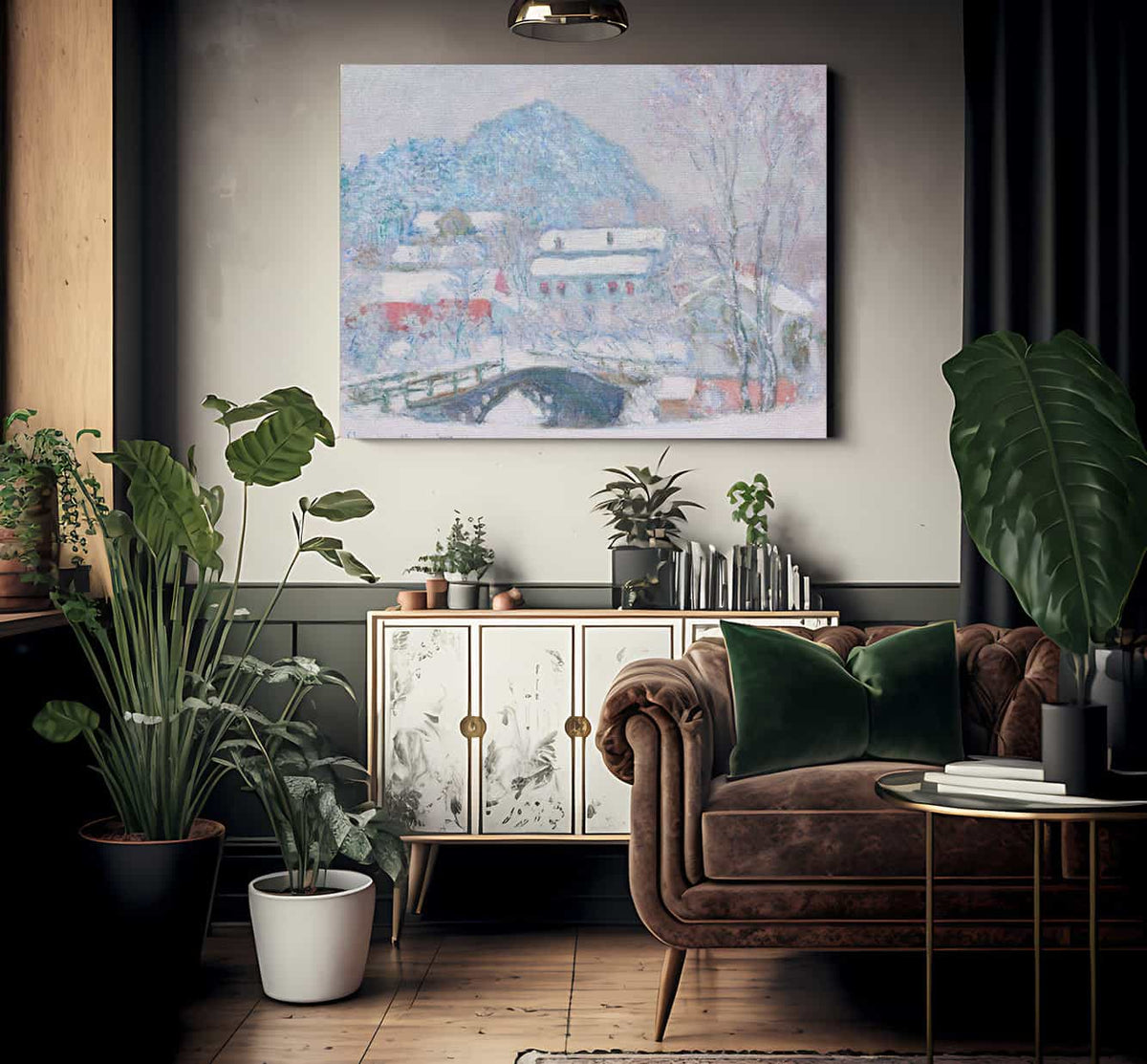 Norway Sandviken Village In The Snow 1895 Oil In Canvas 92 5 X 73 4 Cm Art Institute Of Chicago By Claude Monet Fine Art Print