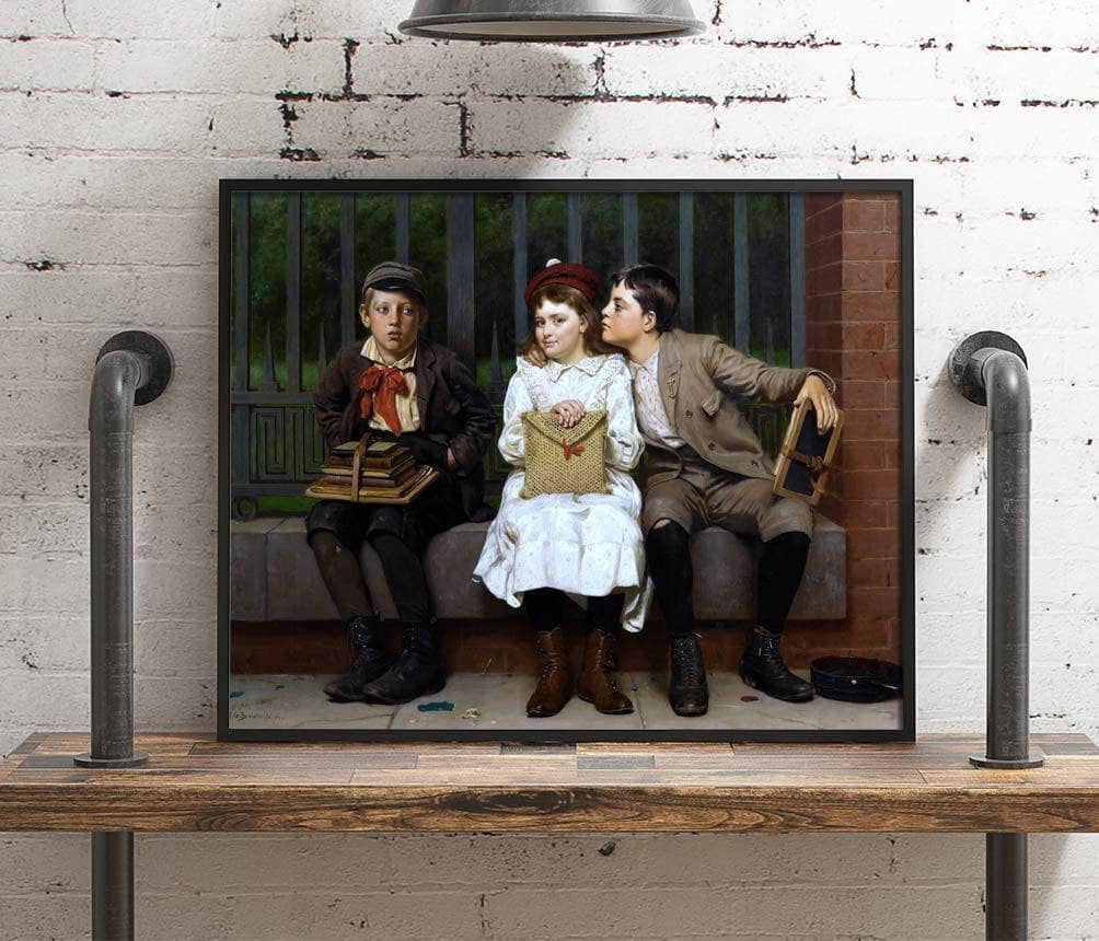 Not In It Painting John George Brown Canvas Art Fine Art Print