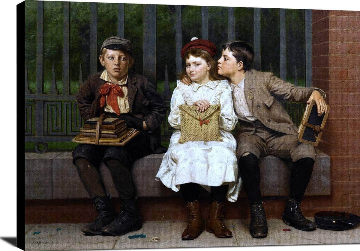 Not In It Painting John George Brown Canvas Art Fine Art Print
