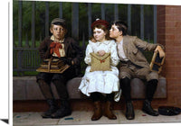 Not In It Painting John George Brown Canvas Art Fine Art Print