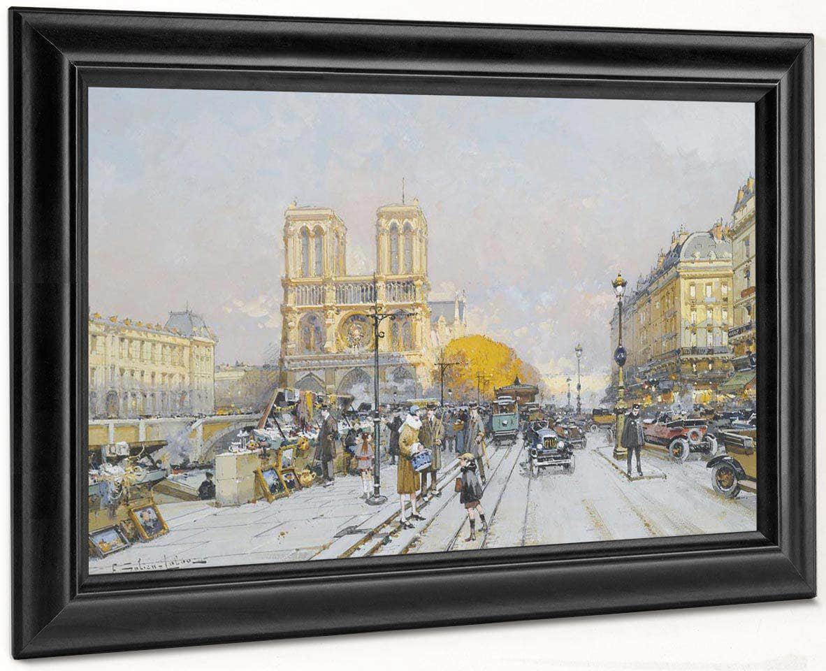 Notre Dame By Eugene Galien Laloue Fine Art Print