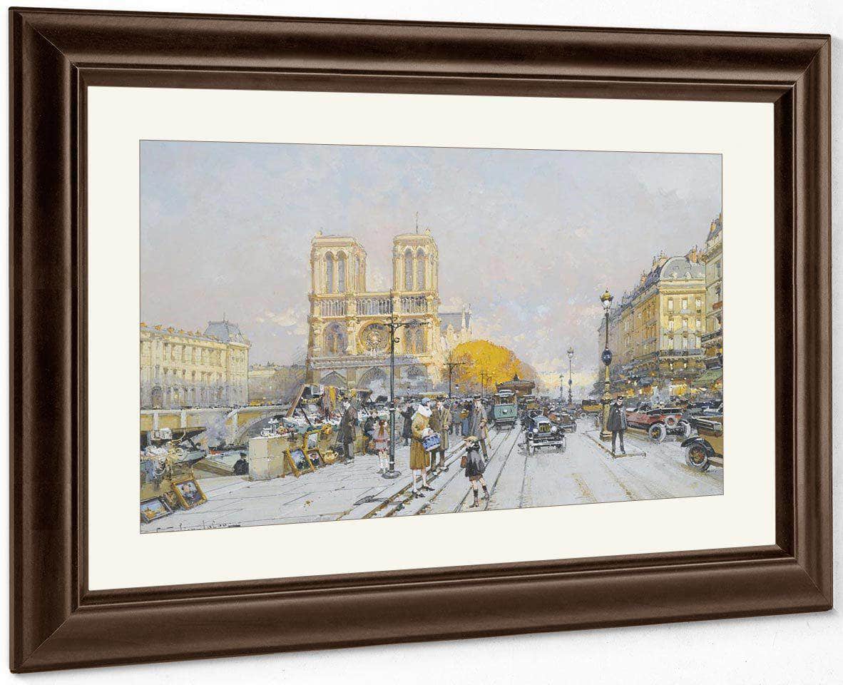 Notre Dame By Eugene Galien Laloue Fine Art Print
