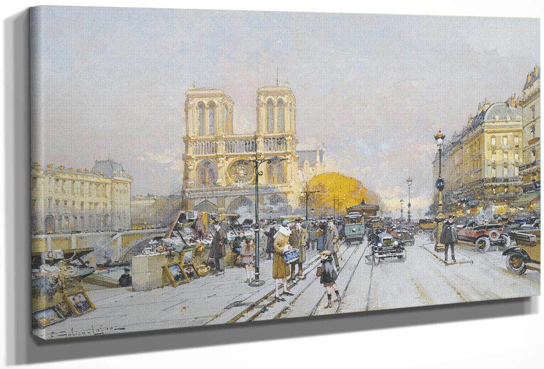 Notre Dame By Eugene Galien Laloue Fine Art Print