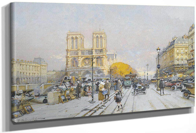 Notre Dame By Eugene Galien Laloue Fine Art Print