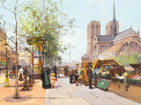 Notre Dame De Paris By Eugene Galien Laloue Fine Art Print