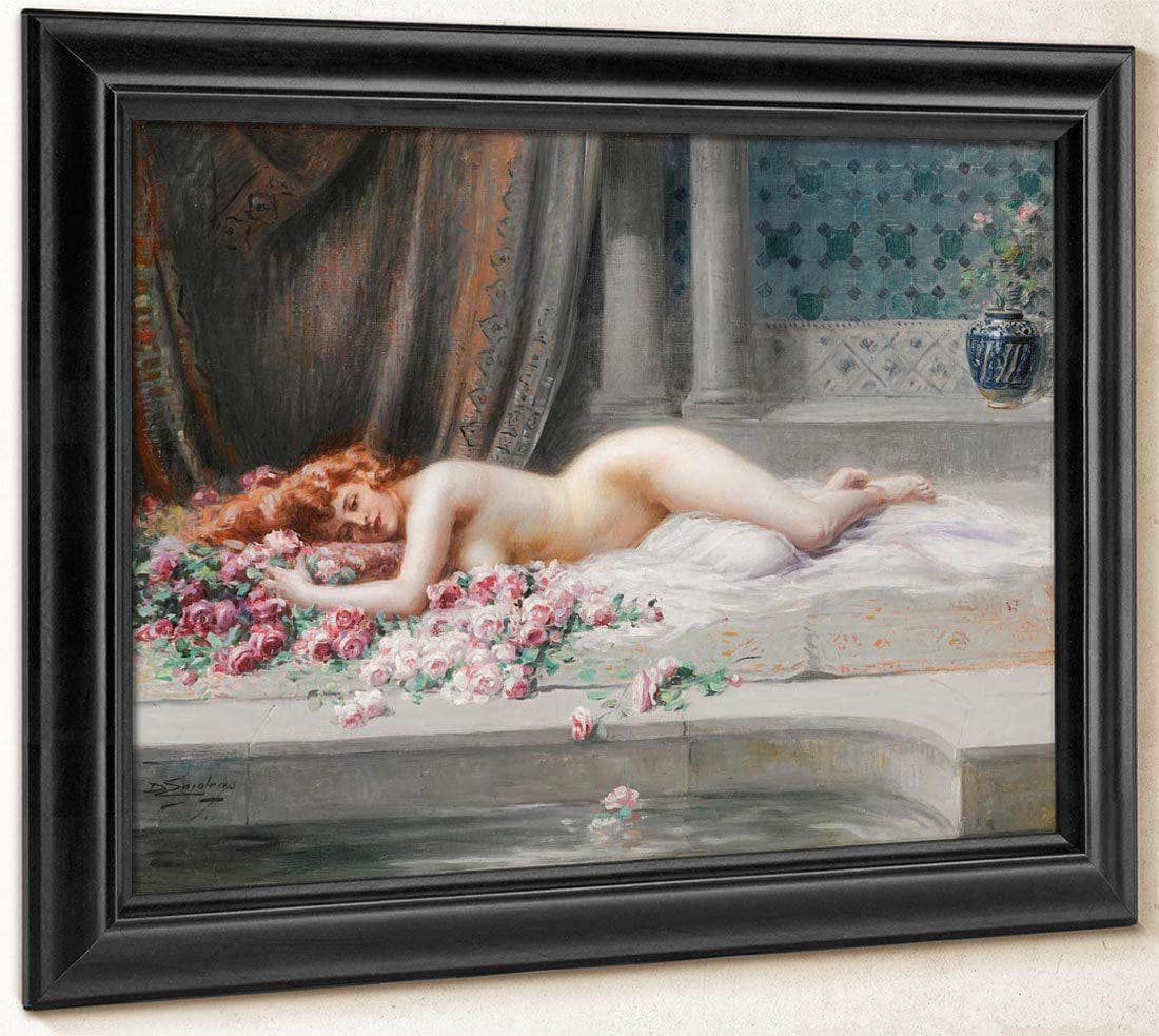 Nu Allonge By Enjolras Delphin Fine Art Print