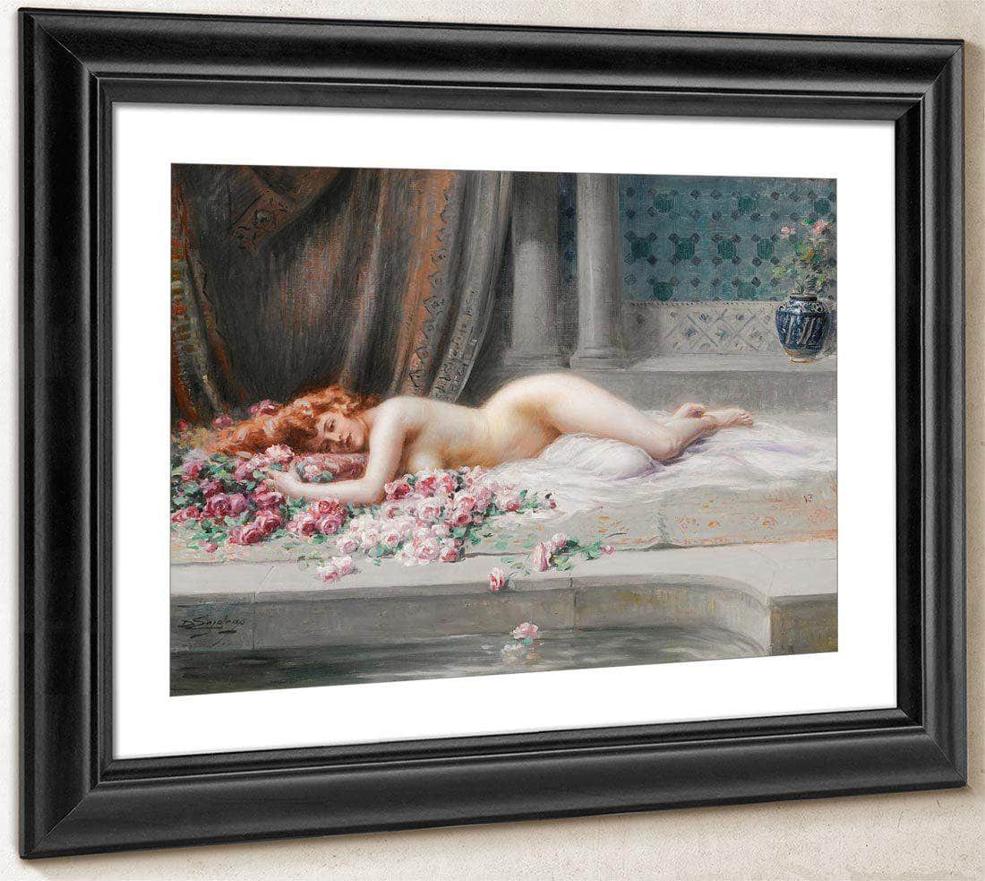 Nu Allonge By Enjolras Delphin Fine Art Print
