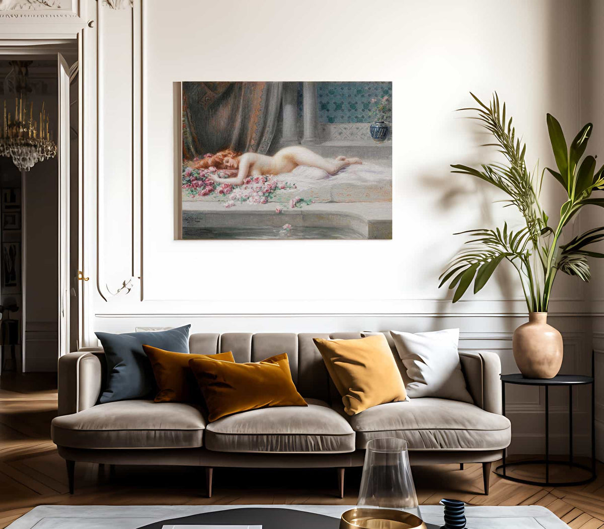 Nu Allonge By Enjolras Delphin Fine Art Print