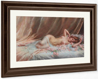 Nu Aux Roses By Enjolras Delphin Fine Art Print