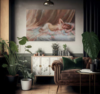 Nu Aux Roses By Enjolras Delphin Fine Art Print