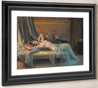 Nu Etendu Au Bouquet De Roses By Enjolras Delphin Fine Art Print