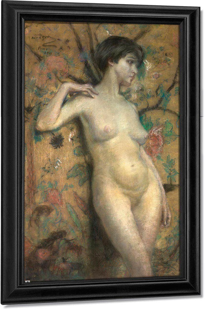 Nude Against Screen By Alice Pike Barney Fine Art Print