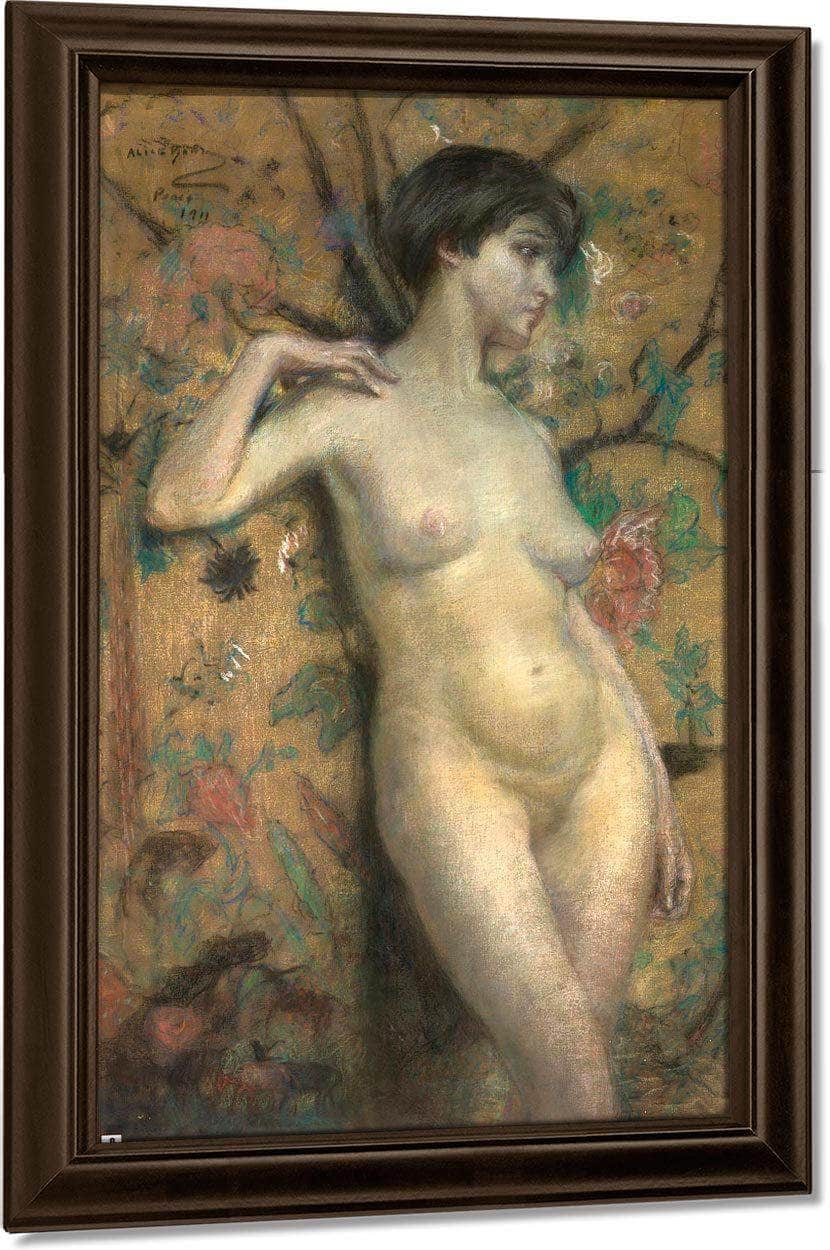 Nude Against Screen By Alice Pike Barney Fine Art Print
