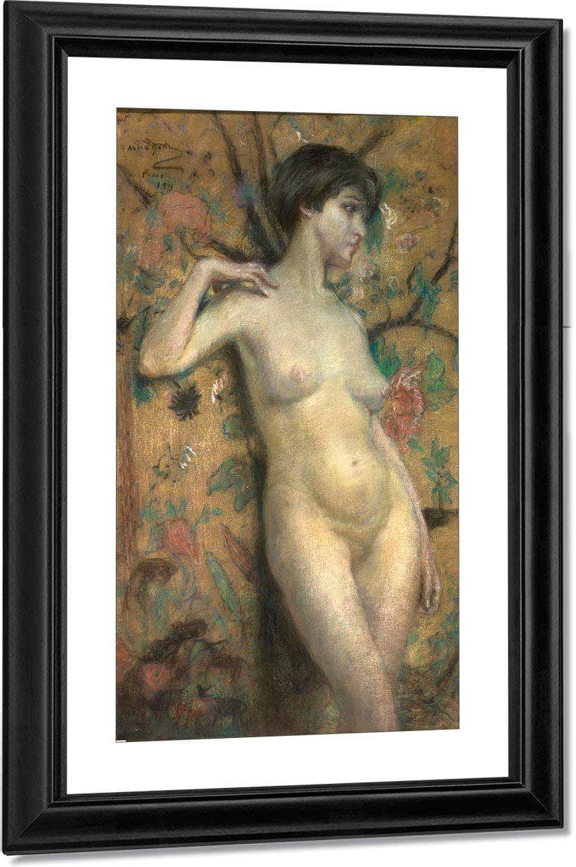 Nude Against Screen By Alice Pike Barney Fine Art Print