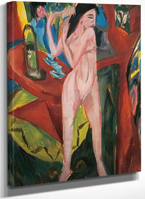 Nude Combing Herself By Ernst Ludwig Kirchner Fine Art Print