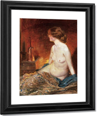 Nude Figure By Firelight By Guy Rose Fine Art Print